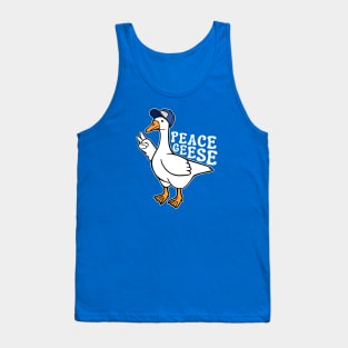 Peace Geese Silly Goose with Hat Tank Top